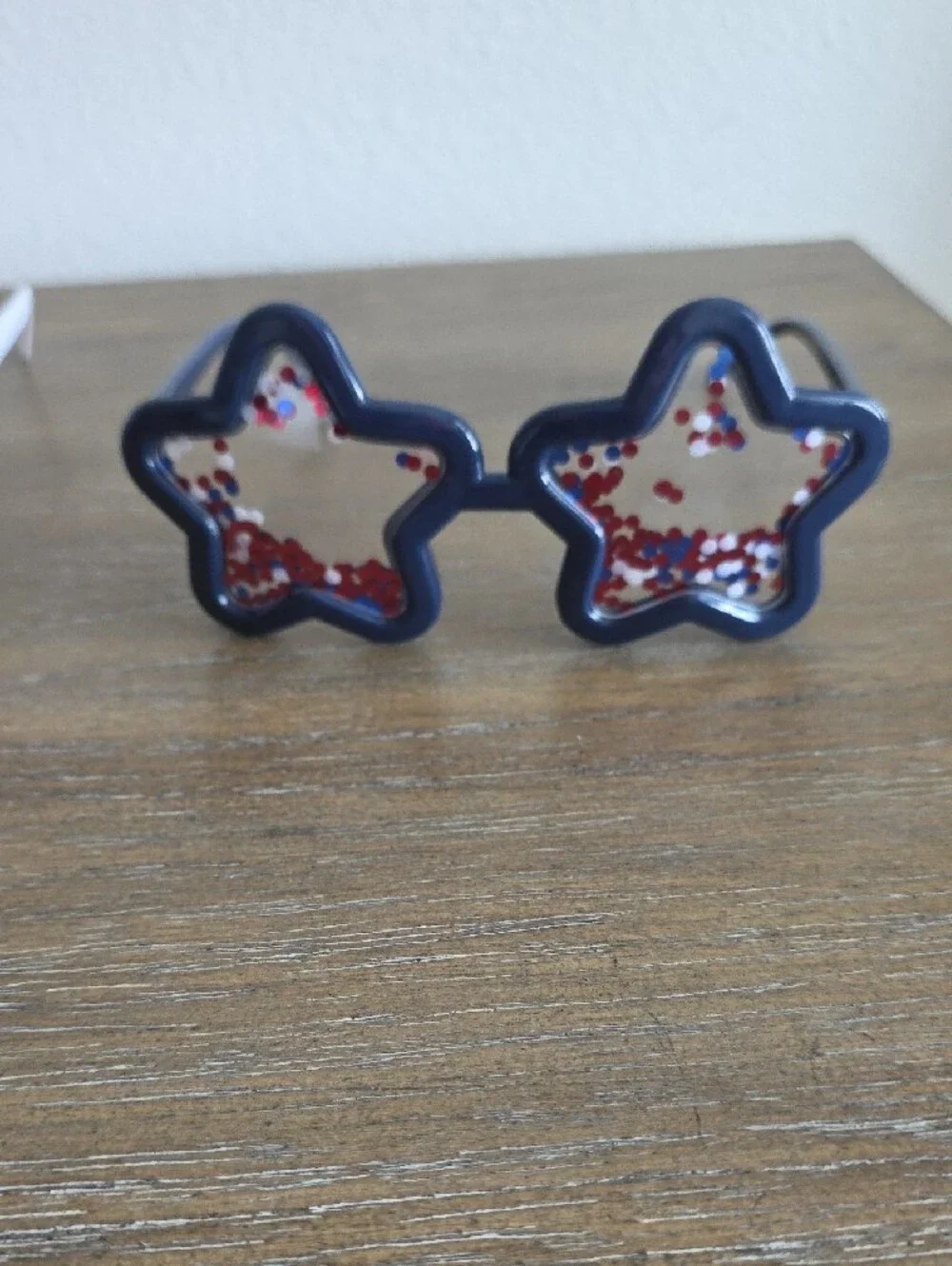 Kids Star-Shaped Confetti Sunglasses - Red, White, Navy